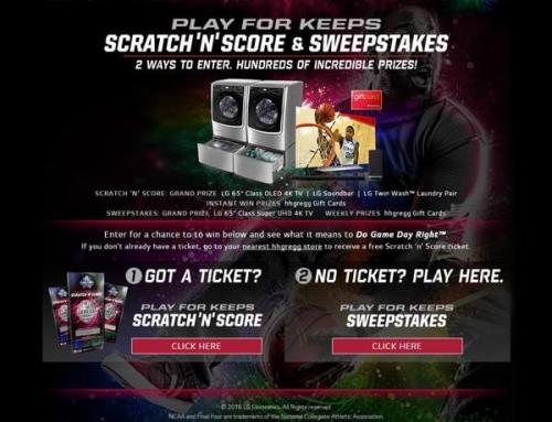 LG Play for Keeps Scratch N’ Score Promotion