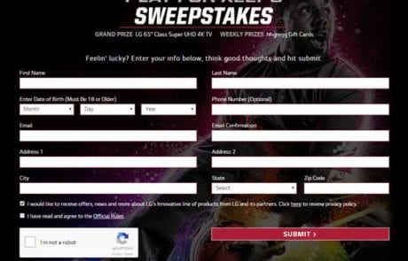 LG Do gameday Right Sweepstakes