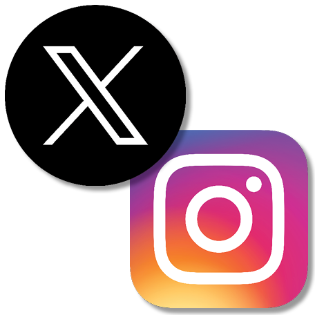 Social sweepstakes on x and twitter image with both logos