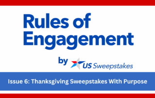US Sweepstakes Thanksgiving promotions newsletter featuring holiday sweepstakes strategy and engagement insights