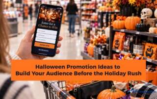 Halloween promotion ideas featuring a digital sweepstakes during seasonal shopping